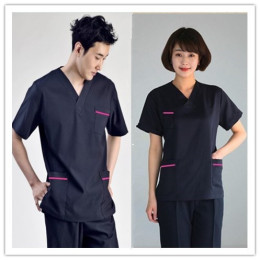 韩版时尚男女洗手衣刷手服分体套装美容整形工作医生服藏蓝色紫色