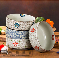 日式和风8寸面碗 汤碗 釉下彩大面碗 陶瓷菜碗 汤碗 拉面碗餐具