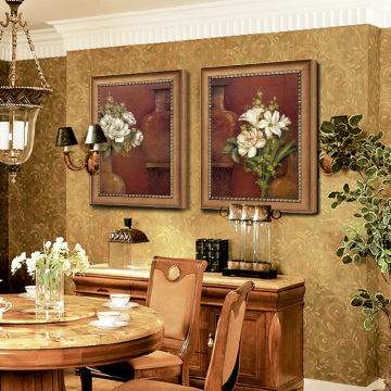 欧式餐厅有框画餐厅竖版装饰画酒杯挂画客厅现代沙发背景墙画璧画