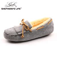 shepherd’s life牧羊人生2015秋冬新款羊毛家居包子鞋平底豆豆鞋