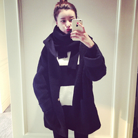 2015秋冬季女装新款韩版羊羔绒保暖棉服连帽两面穿毛绒外套女