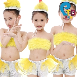 儿童动物演出服装女童舞蹈服表演服小鸡也疯狂小荷风采新款舞台服