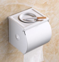 批发特价 浴室厕所太空铝卷筒纸带烟灰缸纸巾盒