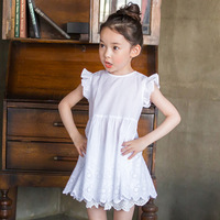 爆款2016夏装新品童装韩版女童连衣裙儿童刺绣花童裙一件代发A207