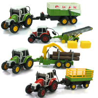 俊基1:32多功能电动声光农场拖拉机 工程运输车模型 儿童礼品玩具