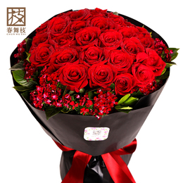 春舞枝 33枝红玫瑰鲜花速递全国同城速递 情人节送女生女朋友礼物
