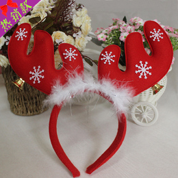 圣诞耳朵带铃铛头箍头扣 节日化妆装扮道具 圣诞节用品装饰品