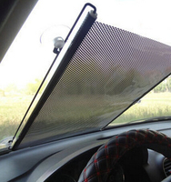 汽车遮阳挡档自动伸缩卷帘吸盘式遮阳帘遮光垫隔热阳台天窗防晒帘