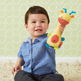 Skip Hop新生婴儿3-6-12个月小孩bb棒练习抓握力安抚玩偶毛绒玩具