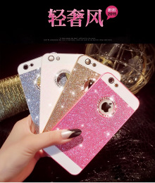 2015女士新款闪粉苹果iphone5s  手机壳手机套镶钻保护硬壳 包邮