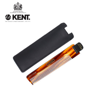 肯特KENT英国专业男士美发梳子真皮套可拆卸便携梳子