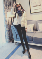2015冬季韩版新款轻薄面包羽绒服女圆领宽松短款加厚羽绒衣棉衣潮
