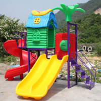 厂家直销 幼儿园玩具游乐设施 户外大型组合工程塑料小博士滑梯