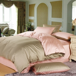 正品纯色天丝四件套 100%双面天丝床上四件套 被套 圆床床笠定做