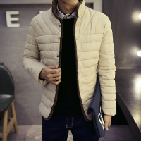 秋冬装新款韩版男士修身棉衣纯色立领加绒棉服潮外套M61 P100
