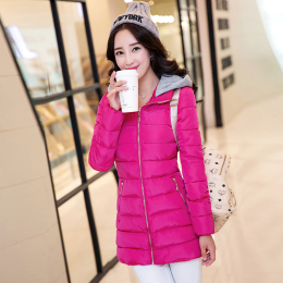 2015冬装女装加大手套羽绒棉服加厚外套韩版中长款羽绒服女款