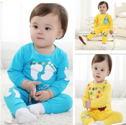 2015新款纯棉男女儿童1-2-3岁宝宝婴幼儿衣服春秋装睡衣家居套装