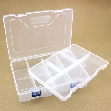 双层8格透明塑料收纳盒 首饰盒 渔具盒 小五金工具盒