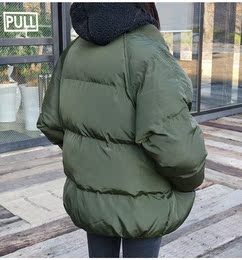 2016韩版韩国东大门小工装蓬松大码棉衣棉服短外套女2016冬季
