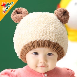 韩版婴儿帽子秋冬季防寒0-3岁男女宝宝帽子套头帽儿童帽子