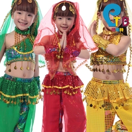 六一节表演服装幼儿童演出服装女童肚皮舞新疆舞拉丁舞印度舞GTB
