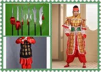 2015新款成人儿童古装女古代将军盔甲士兵服装 兵马俑服装演出服