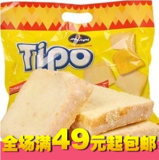 越南TIPO越南面包干300g鸡蛋牛奶味饼干 进口零食品