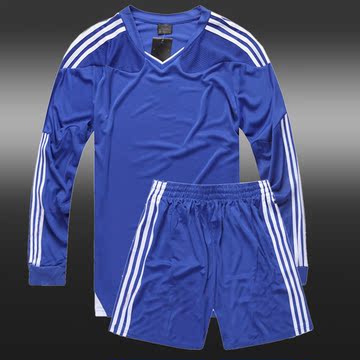 15新款光板长袖足球服组队个性训练服足球衣服套装可印个性号码