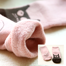 Modo 3件包邮 短袜秋冬男女宝宝不对称加厚毛圈婴童学步地板袜子