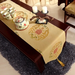 定制喜庆中国风古典桌布奢华 客厅餐桌桌旗中式高档 桌布茶几布艺