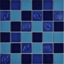 芭菲 地中海陶瓷马赛克瓷砖贴 蓝室外地砖深海系列泳池砖家装主材
