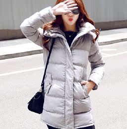 韩版中长款女加厚保暖棉衣2015新款冬修身棉袄时尚羽绒棉服女外套