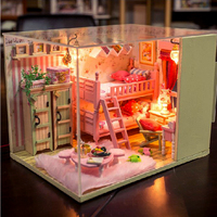 贝塔曼 迷你diy小屋手工拼装房子模型儿童玩具创意生日礼物男女孩