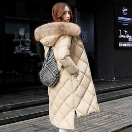 2015冬装新款棉衣长款女韩版大毛领不规则棉服宽松大码时尚外套潮