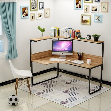 墙角拐角办公桌L型书桌台式家用现代简约写字桌