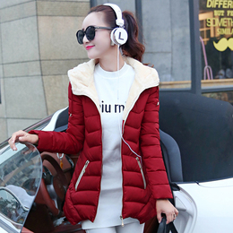 女款棉服韩国2015冬装新款韩版修身女士棉衣中长款大码加厚棉袄女