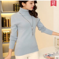 2015秋冬新款韩版女装高领毛衣女修身上衣套头保暖加厚针织打底衫