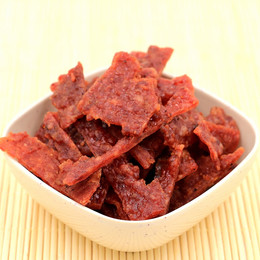 靖江特产韩式风味金点炭烤猪肉脯付片500g（有肥肉，微辣，碎肉)