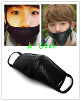 【K-Star】韩国代购潮牌SAKUN EXO边伯贤 同款黑色蛇皮纹口罩