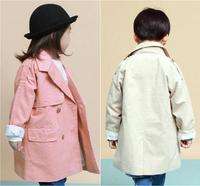 特价韩国进口童装代购2016春装新款儿童男女童休闲时尚风衣外套BA