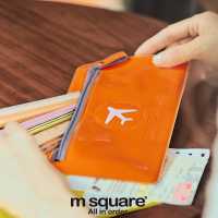 m square文具袋韩国便携笔袋大容量双层可爱创意简约旅行证件收纳