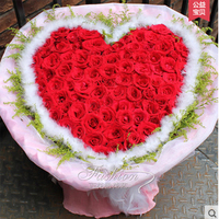 99朵红玫瑰花束生日鲜花速递全国配送广州鲜花店同城深圳杭州上海