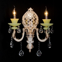 双头蜡烛壁灯 仿古欧式 水晶 壁灯 客厅 餐厅 饭厅 壁灯