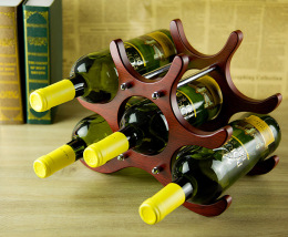 欧式创意定制实木红酒架葡萄酒架摆件客厅房间装饰酒吧吧台多瓶款