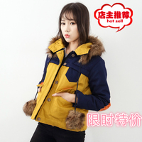 冬季新款韩版加厚加绒学院风短款超暖外套女BF风衣棉服