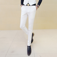 韩版修身西裤 糖果色休闲裤 十色 有套装 白色A470-1-XK48-P75