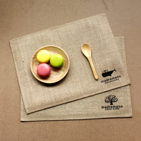 欧式zakka餐垫餐桌垫防水麻布隔热餐布 黄麻简约布艺餐垫
