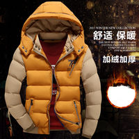 2015冬季男装韩版青年棉衣男加厚短款棉服外套男士连帽棉袄修身潮