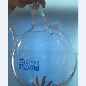 成都法培玻璃制品 法培牌 圆底四口烧瓶 20000ml 选口径 成都法培