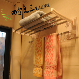 强力吸盘毛巾架浴室免打孔吸盘式单杆毛巾杆卫生间毛巾挂架